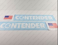 Contender Boat Logo Raised Domed 3D Decals 32" x 3.6" 2pcs.